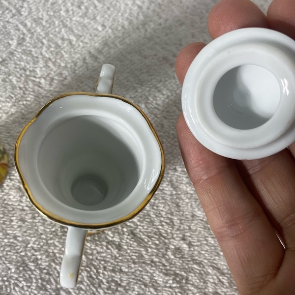 Vintage T. Limoges Casa Elite Miniature Porcelain Creamer & Sugar Bowl Set - Picture 9 of 13